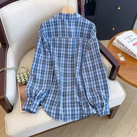 Blue Plaid Women's Skort